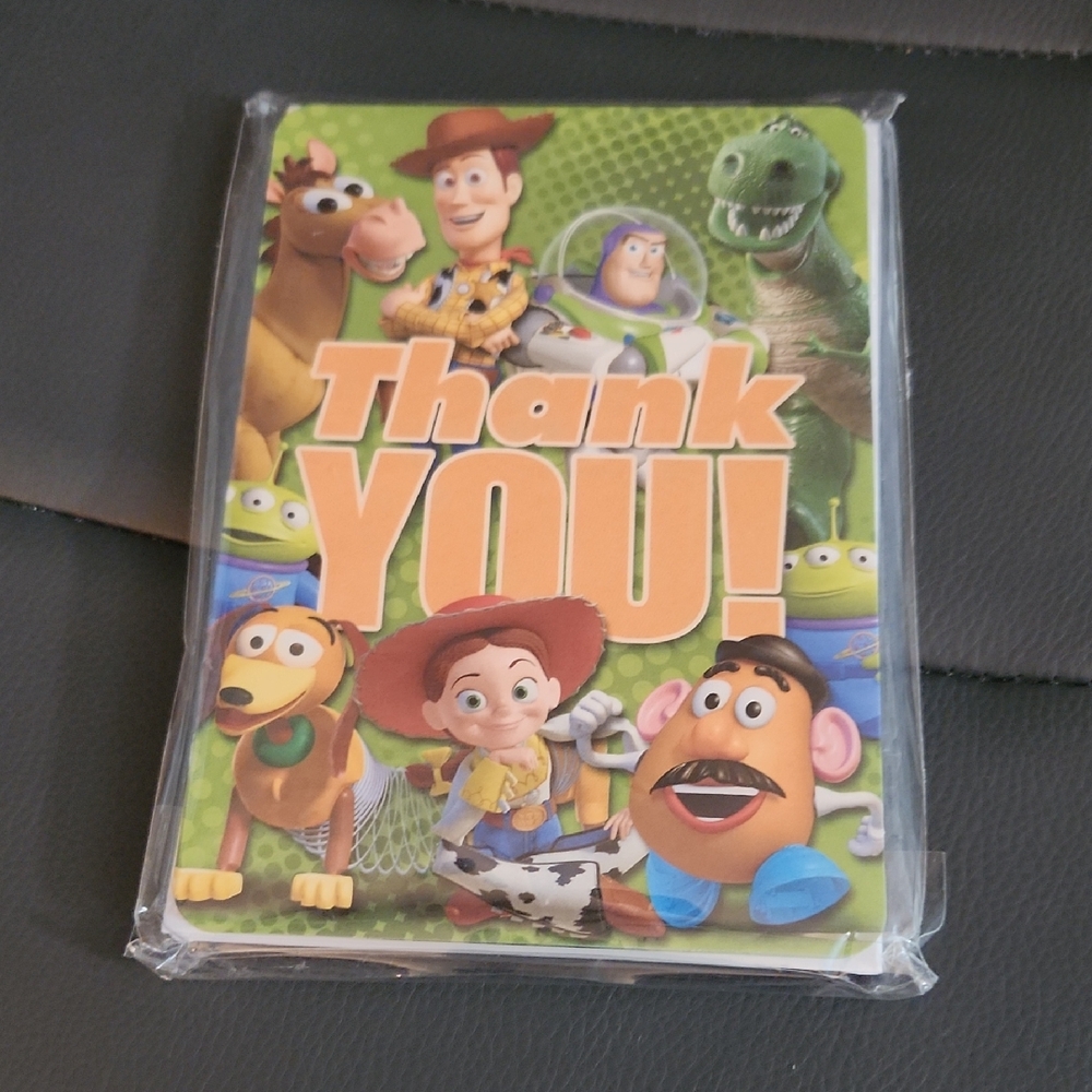 Disney Toy Story Thank You Cards - Green and Orange